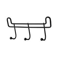 věšák 3-háčky+2přís. 16x4x7cm BLACK GLOBE, černý kov