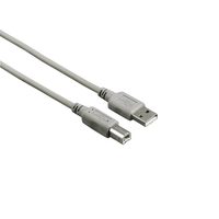 Hama USB kábel typ A-B, 3 m, šedý, nebalený