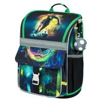 Školní aktovka pro prvňáčky – 4 dílný set, Step by Step BASIS Green Geometric, AGR