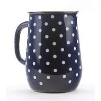 džbán 2,5l - modrý, bílý puntík, d11,5x20cm, smalt