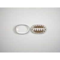 vykr.NR 0018 Ovál, 5cm, moka č.2