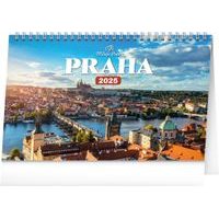 NOTIQUE Stolní kalendář Praha – Miluju Prahu 2025, 23,1 x 14,5 cm