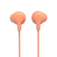 Hama USB-C sluchátka s mikrofonem Curly, špunty, oranžová