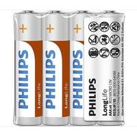 baterie PHILIPS AAA R03 1,5V, Mikrotuž. ZnCl (krab.48ks=12x4ks)