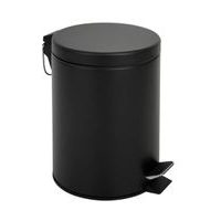 TORO KOŠ NA ODPADKY, NÁŠLAPNÝ NEREZ ČERNÝ, 5L, 20X27CM_hamashop