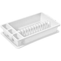 odkapávač 42x26,5x 8,8cm, LUNA bílá, na nádobí, malý