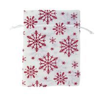 Goba SÁČEK LÁTKOVÝ 20X15 CM, BÍLÁ/VLOČKY_hamashop