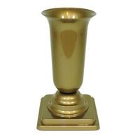 váza hřbit. 15x15x31cm ZLATÁ zátěžová