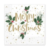 PROCOS UBROUSKY VÁNOČNÍ MERRY CHRISTMAS 3VRSTVÉ 33X33CM_hamashop