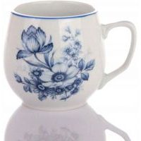 hrnek 300ml BAŇÁK-KVĚT MODRÝ, čes.porcelán