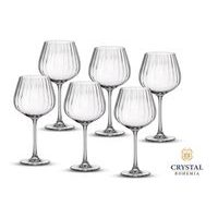 sklen. 400ml, 6ks, BOHEMIA COLUMBA OPTIC, červ.víno, DB