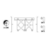 Hama universal LNB Multifeed Holder for 23 and 40 mm Fee