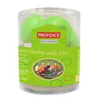 Provence Svíčky plovoucí 8 ks světle zelená, 4, 3 x 2, 8 cm_hamashop