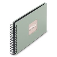 Hama album klasické spirálové FINE ART 24x17 cm, 50 stran, sage, černé listy