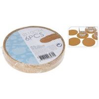 podložka d10cm 6ks korková kulatá