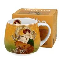 hrnek 430ml baňatý A.MUCHA, TOPAZ, DB, porcelán