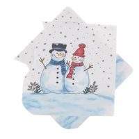 Servírovací ubrousky SNĚHULÁK vykrojené