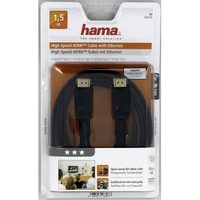 Hama HDMI kabel vidlice-vidlice, plochý, pozlacený, 3*, 1,5 m