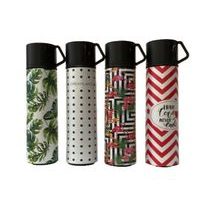 termoska 0,41l, MIX 4DEKORY, hrnek, sklo/plast