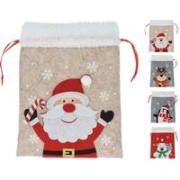 sáček 20,5x26cm mikulášský, 4druhy, plst