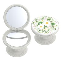 PopSockets PopGrip Gen.2, PopMirror Midsummer, so zrkadielkom, bílý s kvítky