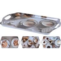 podnos 38x23cm s držadly, Šálek kávy, 3DEK, melamin