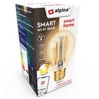 ALPINA Chytrá žárovka LED WIFI bílá stmívatelná E27 470LM ED-225448