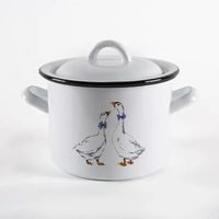 hrnec+PO d19cm, 4,0l HUSY, bílý smalt