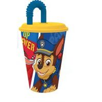 STOR KELÍMEK S BRČKEM PLASTOVÝ PAW PATROL 430ML,MODRÁ_hamashop