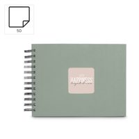 Hama album klasické spirálové FINE ART 28x24 cm, 50 stran, kamenná šedá, černé listy