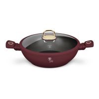 BERLINGERHAUS Pánev wok s poklicí a titanovým povrchem 30 cm Leonardo Collection BH-8035