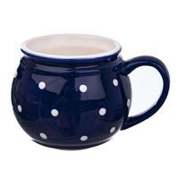 hrnek 200ml KRAJÁČ modrý, bílý malý puntík, keramika