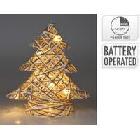 stromeček 30cm, ŠEDÝ, vánoční, LED osv.