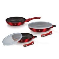 BERLINGERHAUS Sada pánví s odnímatelnou rukojetí 5 ks Burgundy Metallic Line BH-7053