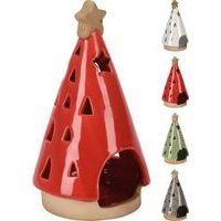 svícen 9x15cm, STROMEČEK, na čaj.svíčku, šedý