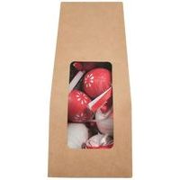 dekorace VAJÍČKA červená 6cm, plast, 6ks, závěs