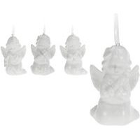 závěs anděl 9cm, 4druhy, bílý, dek.