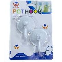 háček s přísavkou- 2ks-d5,5cm s páčkou, plast