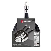 BERGNER Pánev s mramorovým povrchem a poklicí GOURMET 24 cm nerez BG-9846-MM