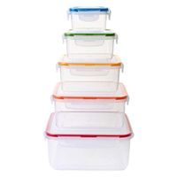 LOCKNLOCK SADA DÓZ NA POTRAVINY LOCK 5KS ČTVEREC_hamashop