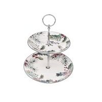 etažér 2patra, d15 /d19,v. cm, VÁNOČNÍ, PORCELÁN