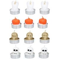 Edco SVÍČKA ČAJOVÁ "HALLOWEEN" 3KS, 4 ASSORT_hamashop