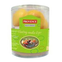 Provence Svíčky plovoucí 8 ks žlutá, 4, 3 x 2, 8 cm_hamashop