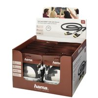 Hama HDMI kabel, 1,5 m, pozlacený, opletený, sáček
