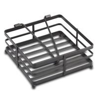 stojan na ubrousky, 18x18x 8cm, závaží, MISTY, ČERNÝ, kov