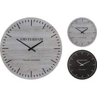 PROGARDEN Hodiny nástěnné Kensington 600 x 45 mm černá KO-Y36000110cern