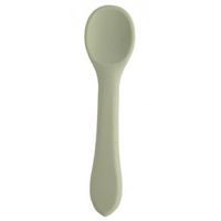lžíce dětská 14cm, š.3,3cm, zelená, silikon/nylon