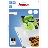 Hama photo sleeves for ring-binder albums A4, White, 10x15 cm