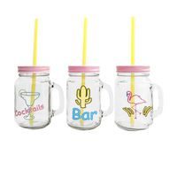 TORO SKLENICE "MASON" S VÍČKEM A BRČKEM, 450ML, LÉTO_hamashop