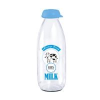 láhev 1,0l na mléko, ALWAYS FRESH, plast.uzávěr, sklo